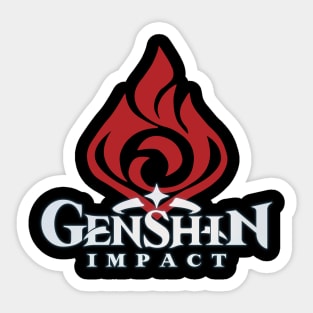 Pyro emblem genshin impact Sticker